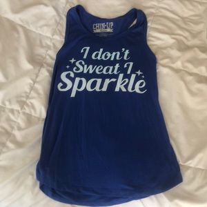 I don’t sweat I sparkle racerback athletic shirt